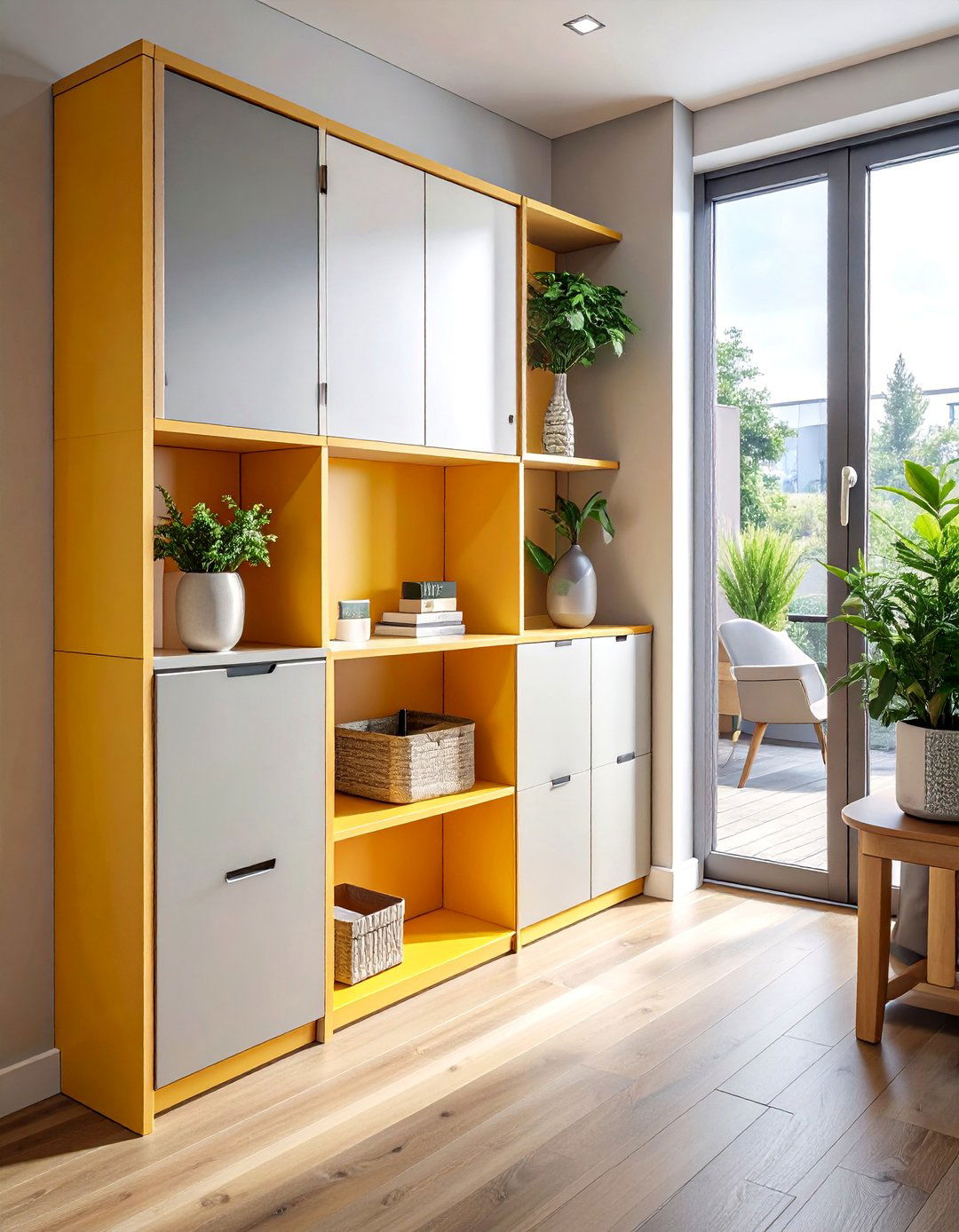 Sliding Door Storage Cabinet - 40 Small Entryway Ideas for Stylish First Impressions