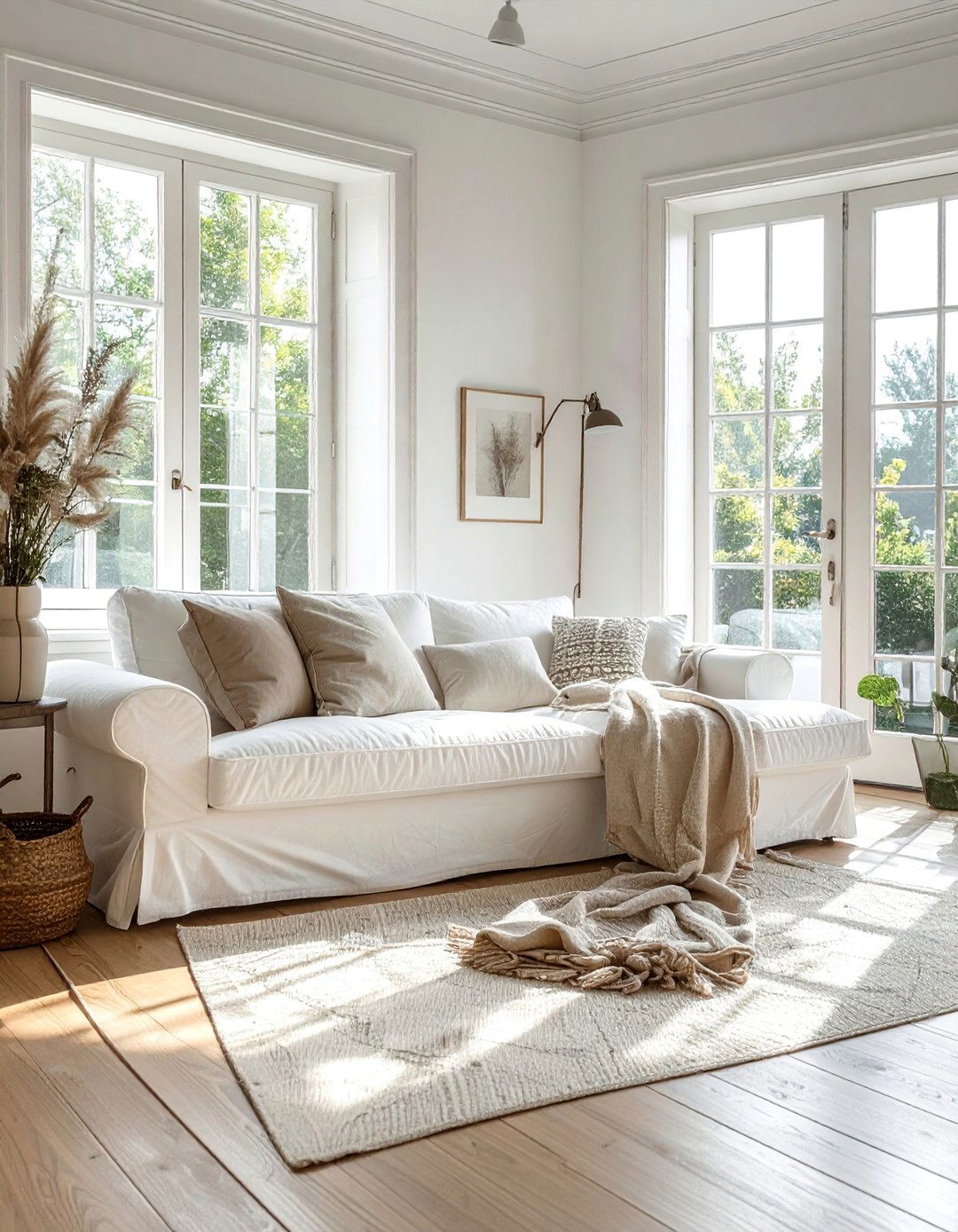Slipcovered Sofa - 40 French Country Living Room Ideas for a Cozy Space