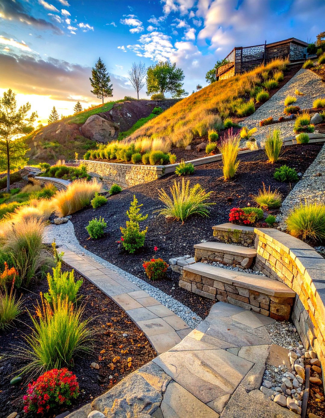 Sloped Landscape Erosion Control - 30 Decomposed Granite Landscaping Ideas for Your Yard