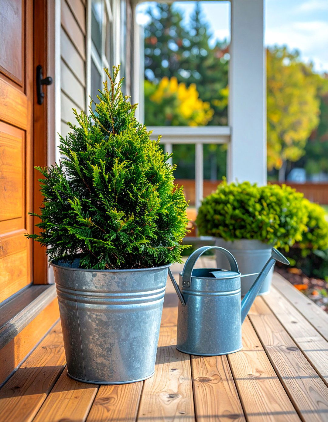 Small Front Porch with Galvanized Metal Accents - 40 Small Front Porch Ideas for a Welcoming Entryway