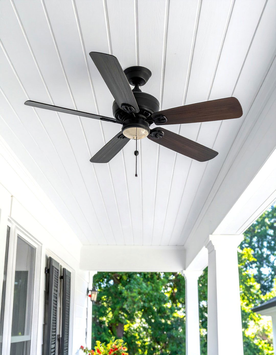 Small Front Porch with a Ceiling Fan - 40 Small Front Porch Ideas for a Welcoming Entryway