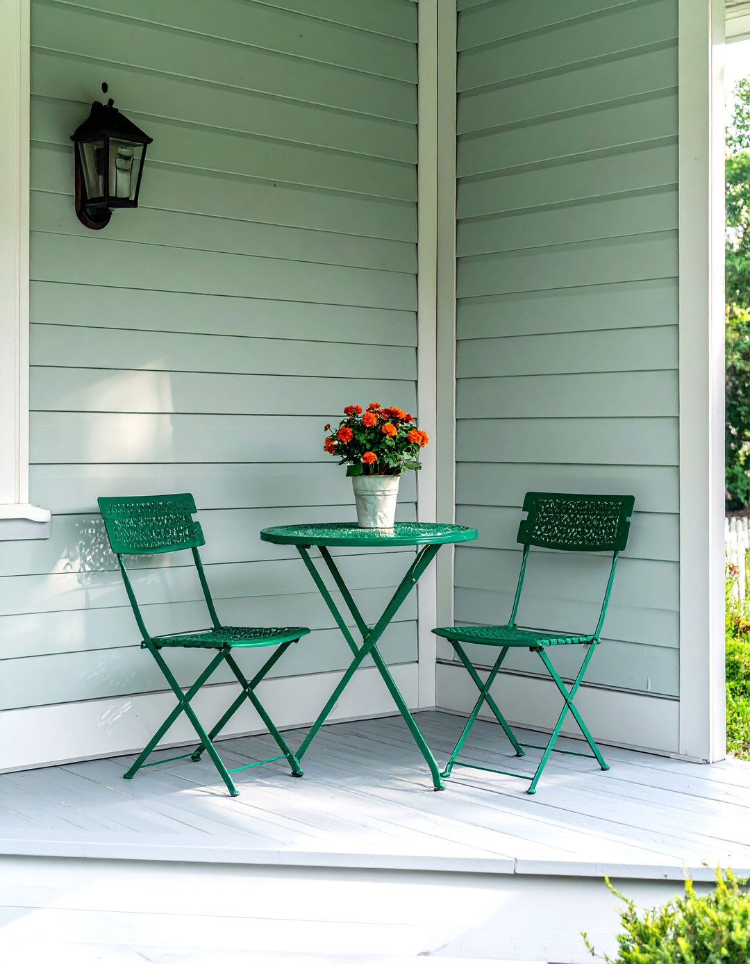 Small Front Porch with a Compact Bistro Set - 40 Small Front Porch Ideas for a Welcoming Entryway