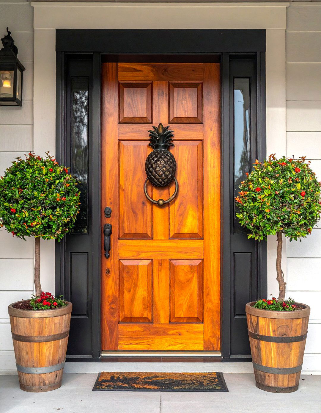 Small Front Porch with a Decorative Door Knocker - 40 Small Front Porch Ideas for a Welcoming Entryway