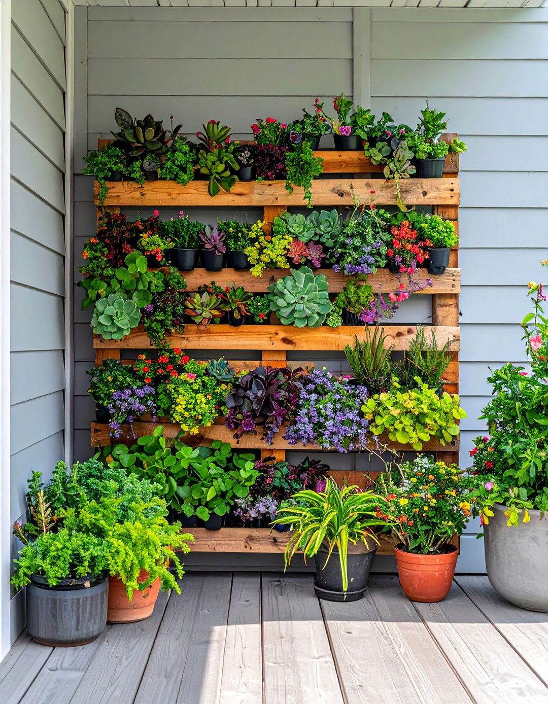 Small Front Porch with a Vertical Wall Garden - 40 Small Front Porch Ideas for a Welcoming Entryway