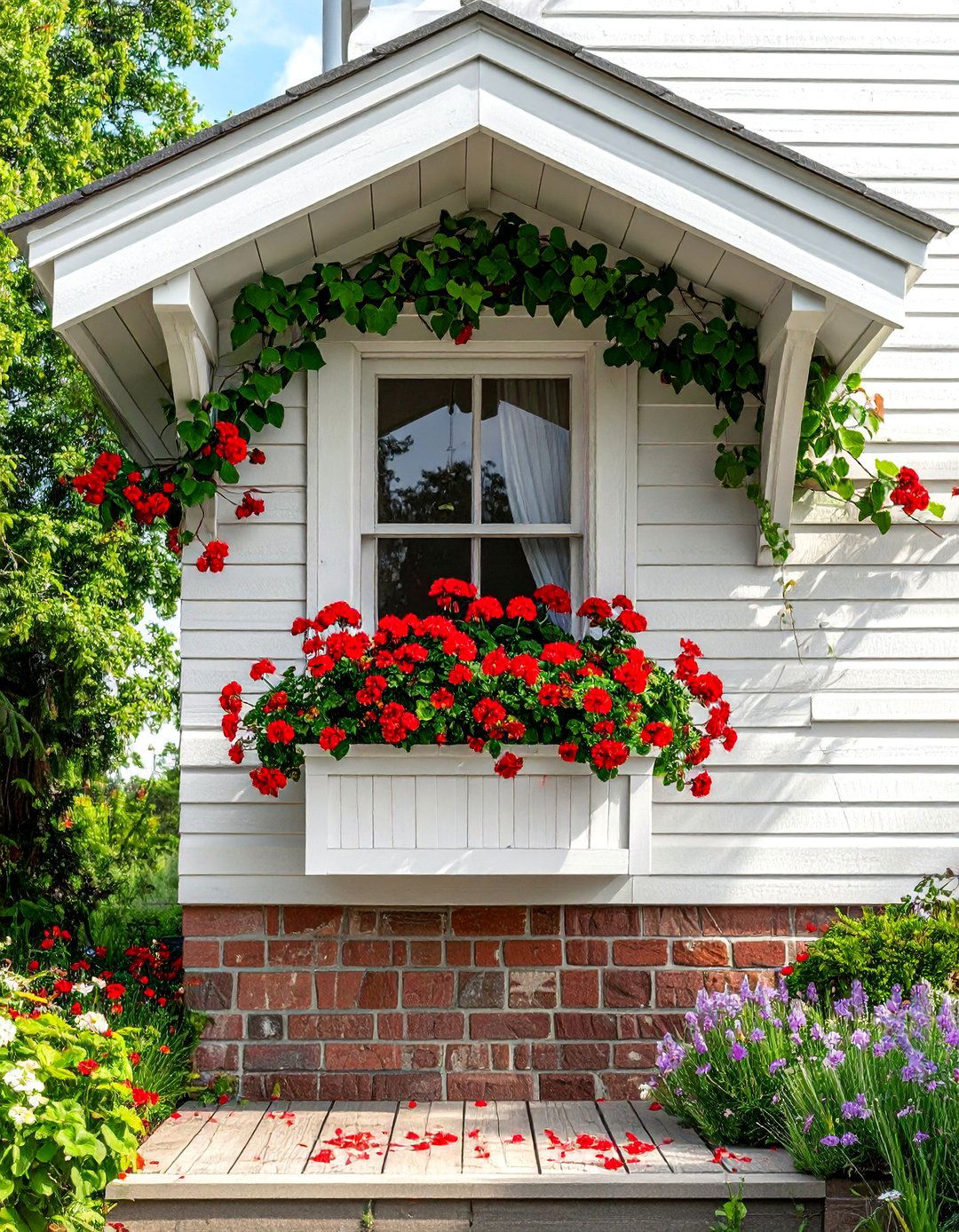 Small Front Porch with a Window Box Installation - 40 Small Front Porch Ideas for a Welcoming Entryway