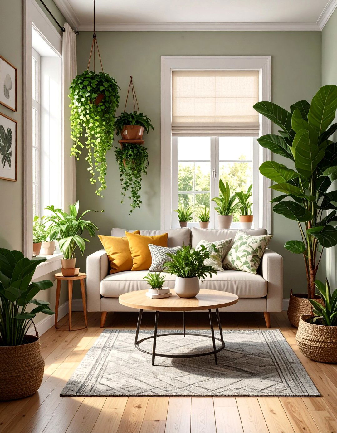 Small Living Room with Houseplants - 40 Small Living Room Ideas for Cozy Spaces
