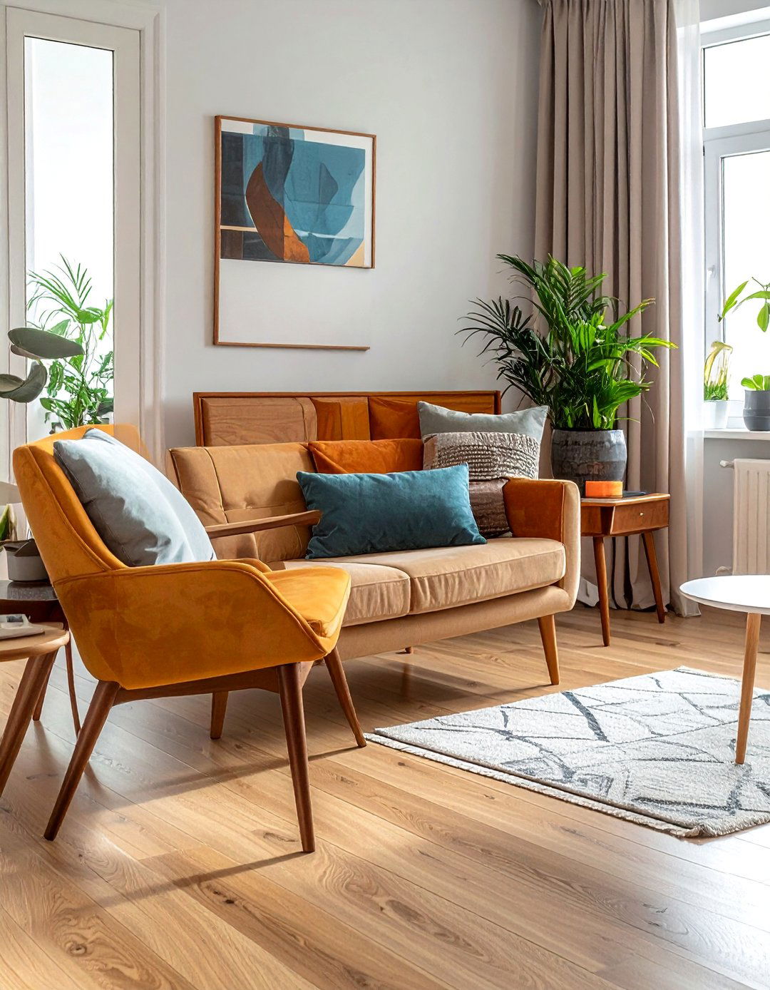 Small Living Room with Leggy Furniture - 40 Small Living Room Ideas for Cozy Spaces
