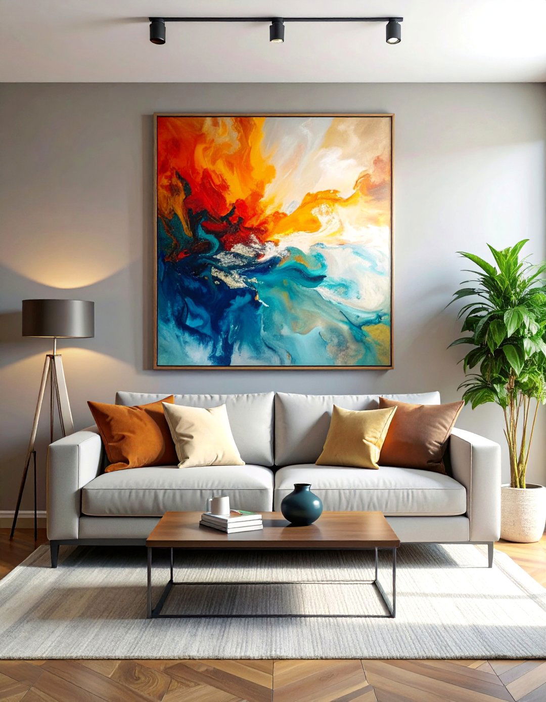 Small Living Room with Strategic Art Placement - 40 Small Living Room Ideas for Cozy Spaces