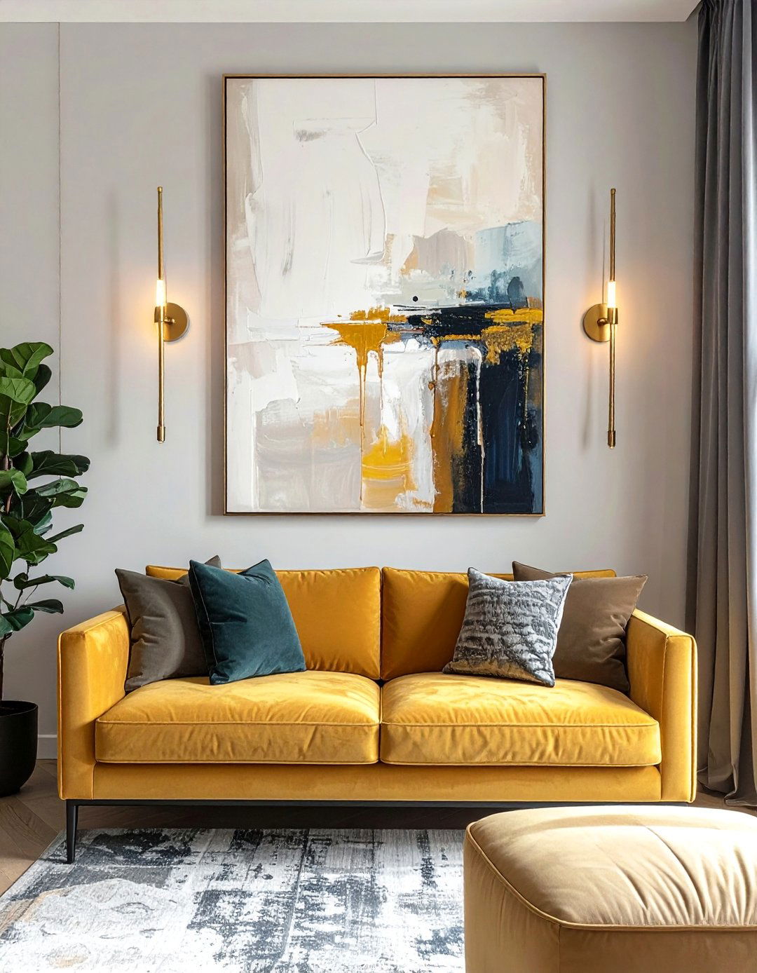 Small Living Room with Wall Mounted Lighting - 40 Small Living Room Ideas for Cozy Spaces