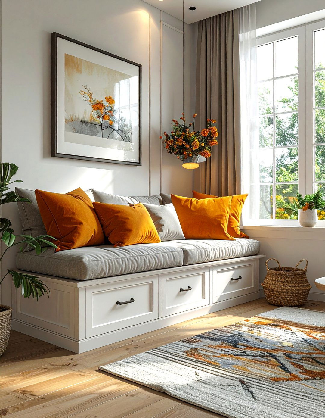 Small Living Room with a Built In Window Seat - 40 Small Living Room Ideas for Cozy Spaces