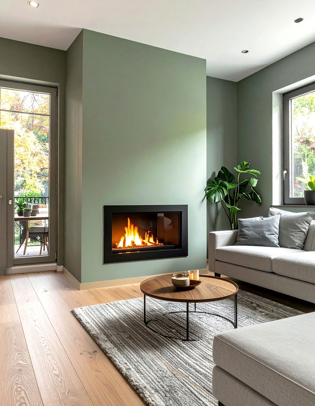 Small Living Room with a Corner Fireplace - 40 Small Living Room Ideas for Cozy Spaces