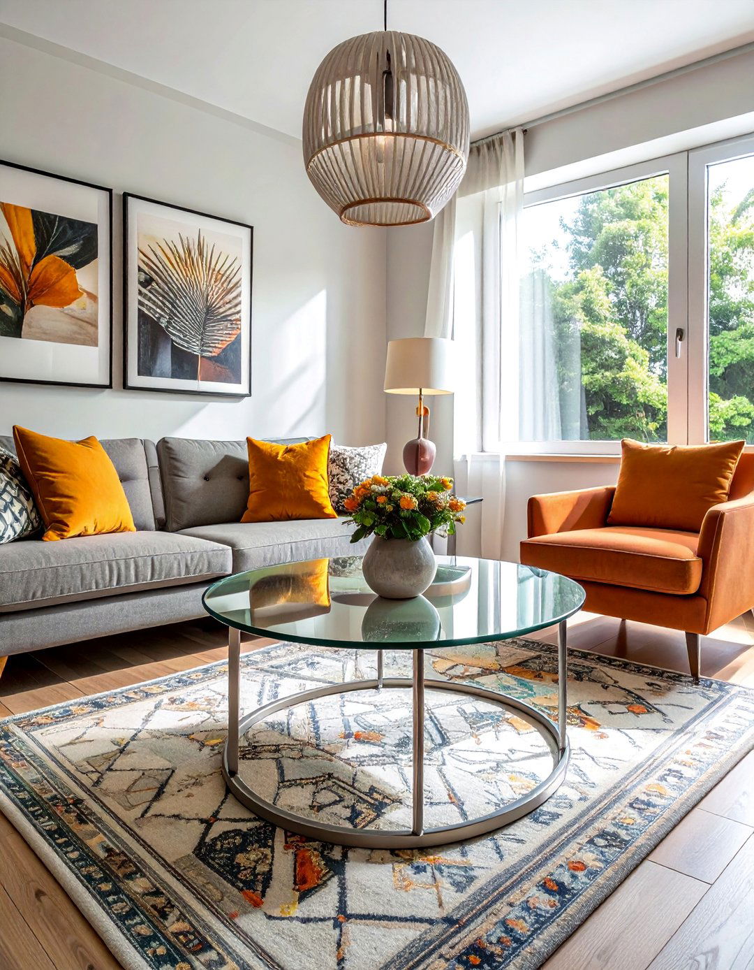 Small Living Room with a Glass Top Coffee Table - 40 Small Living Room Ideas for Cozy Spaces