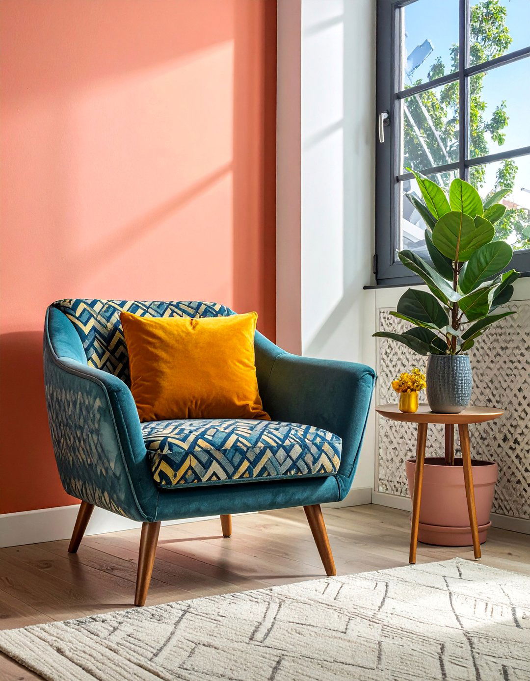 Small Living Room with a Slipper Chair - 40 Small Living Room Ideas for Cozy Spaces