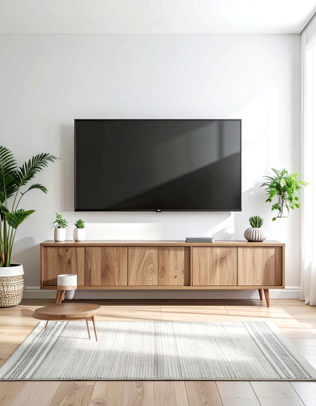Small Living Room with a Wall Mounted TV - 40 Small Living Room Ideas for Cozy Spaces