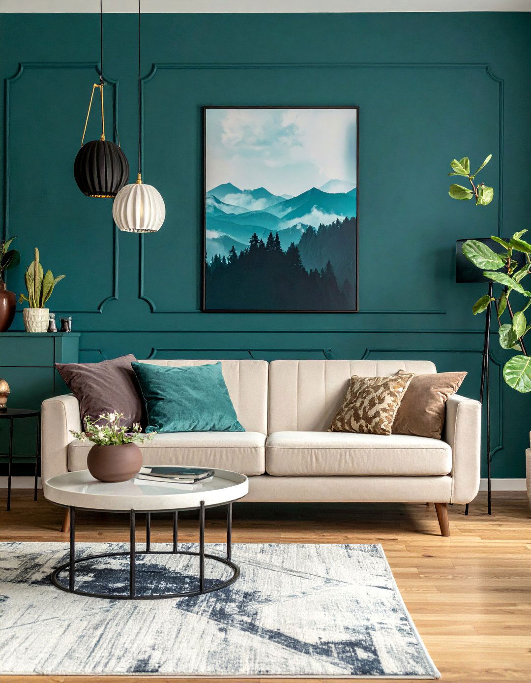 Small Living Room with an Accent Wall - 40 Small Living Room Ideas for Cozy Spaces