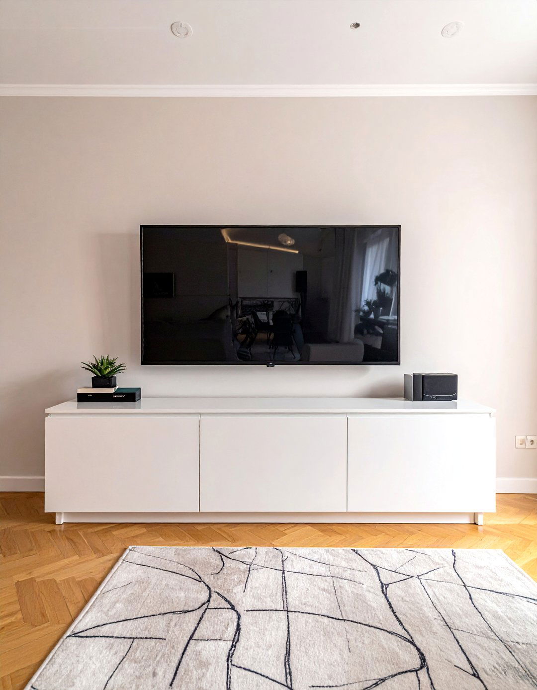 Small Living room with a Low Profile Media Unit - 40 Small Living Room Ideas for Cozy Spaces