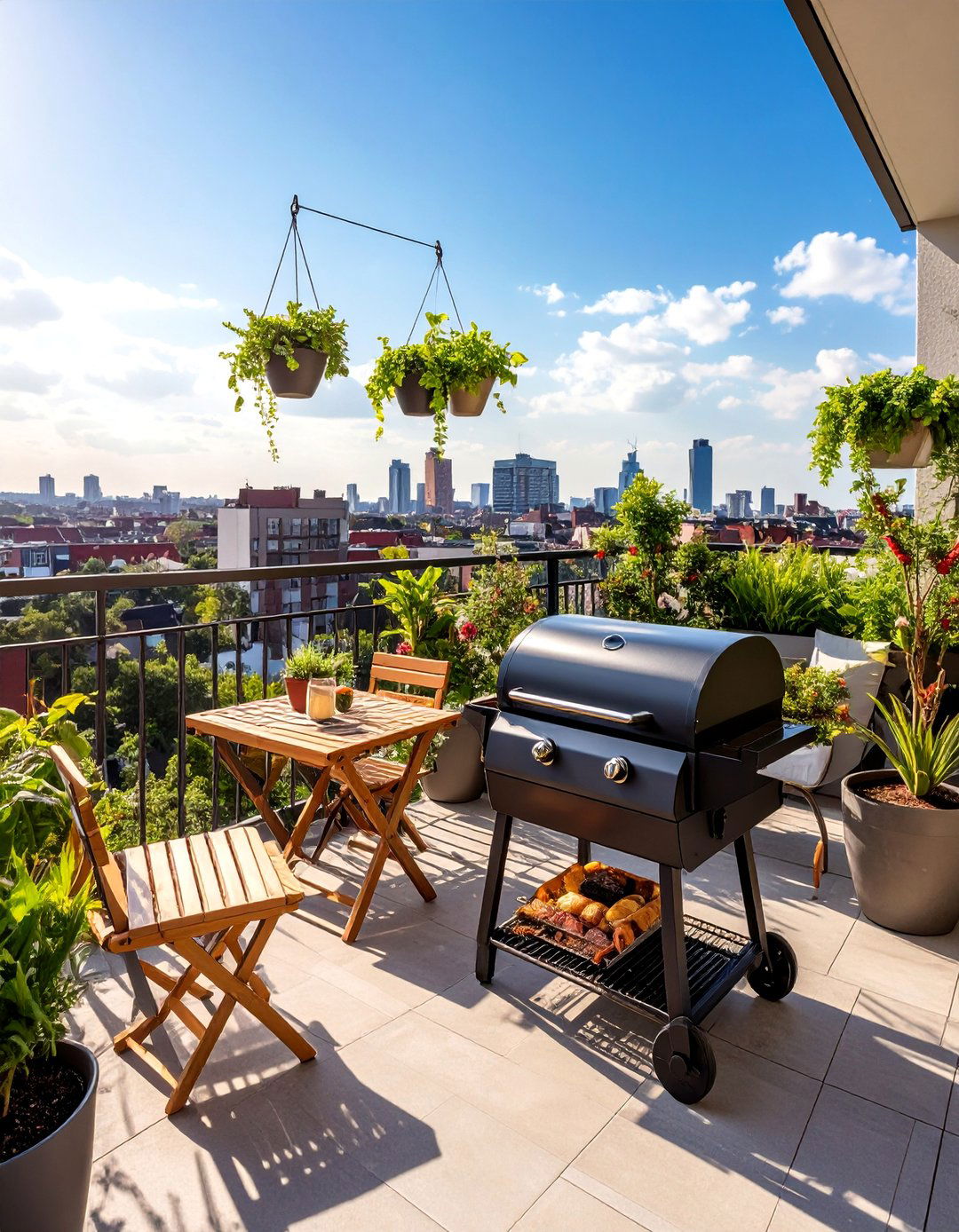 Small Space Balcony BBQ Setup - 40 Amazing BBQ Area Ideas for Outdoor Living