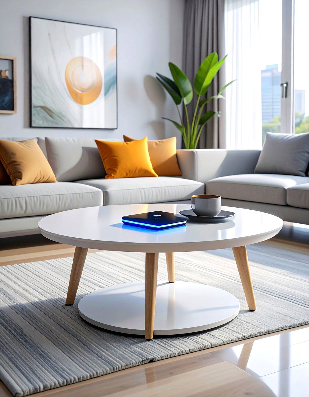 Smart Coffee Tables with Charging - 30 Living Room Storage Ideas to Maximize Your Space