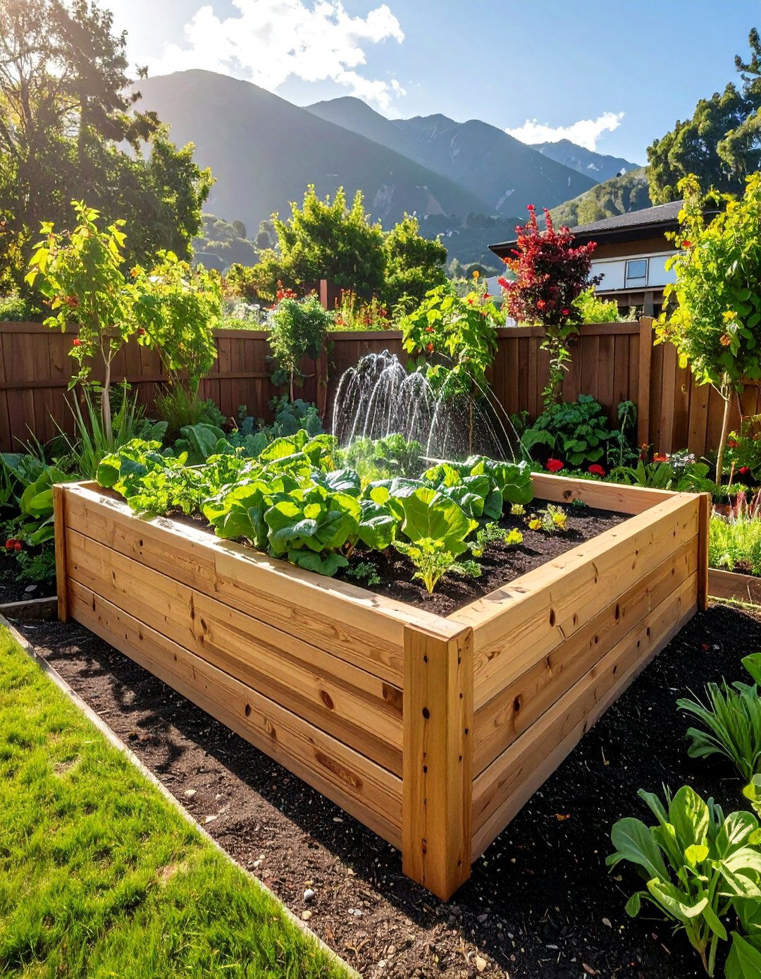 Smart Irrigation Integration - 40 Raised Garden Bed Ideas for Your Vegetable Garden