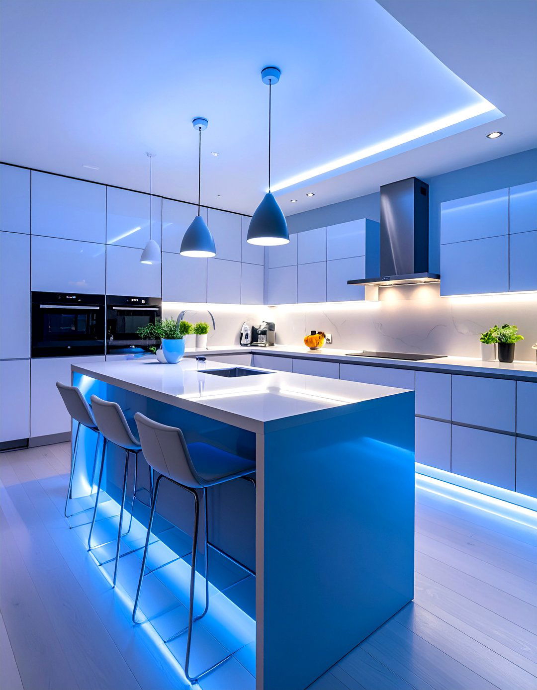 Smart Lighting Control - 40 Modern Kitchen Ideas for a Sleek and Functional Space
