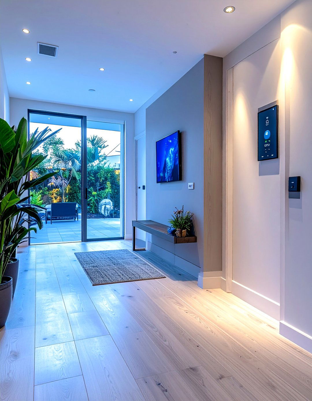 Smart Lighting Controls - 40 Small Entryway Ideas for Stylish First Impressions