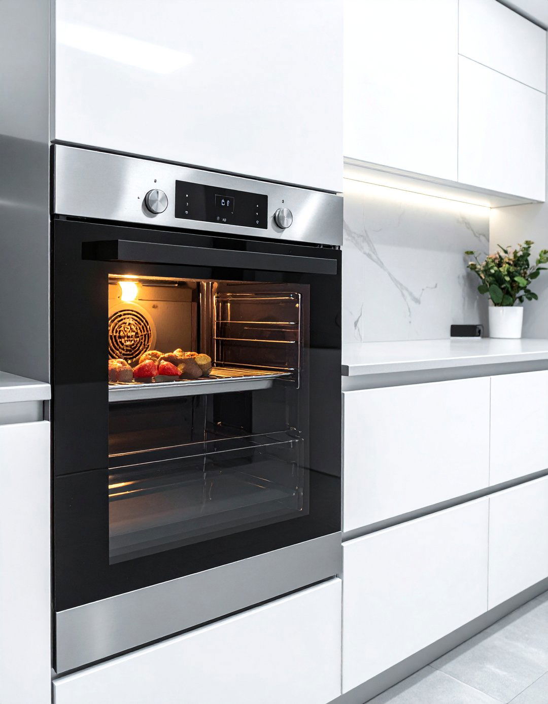 Smart Oven Features - 40 Modern Kitchen Ideas for a Sleek and Functional Space