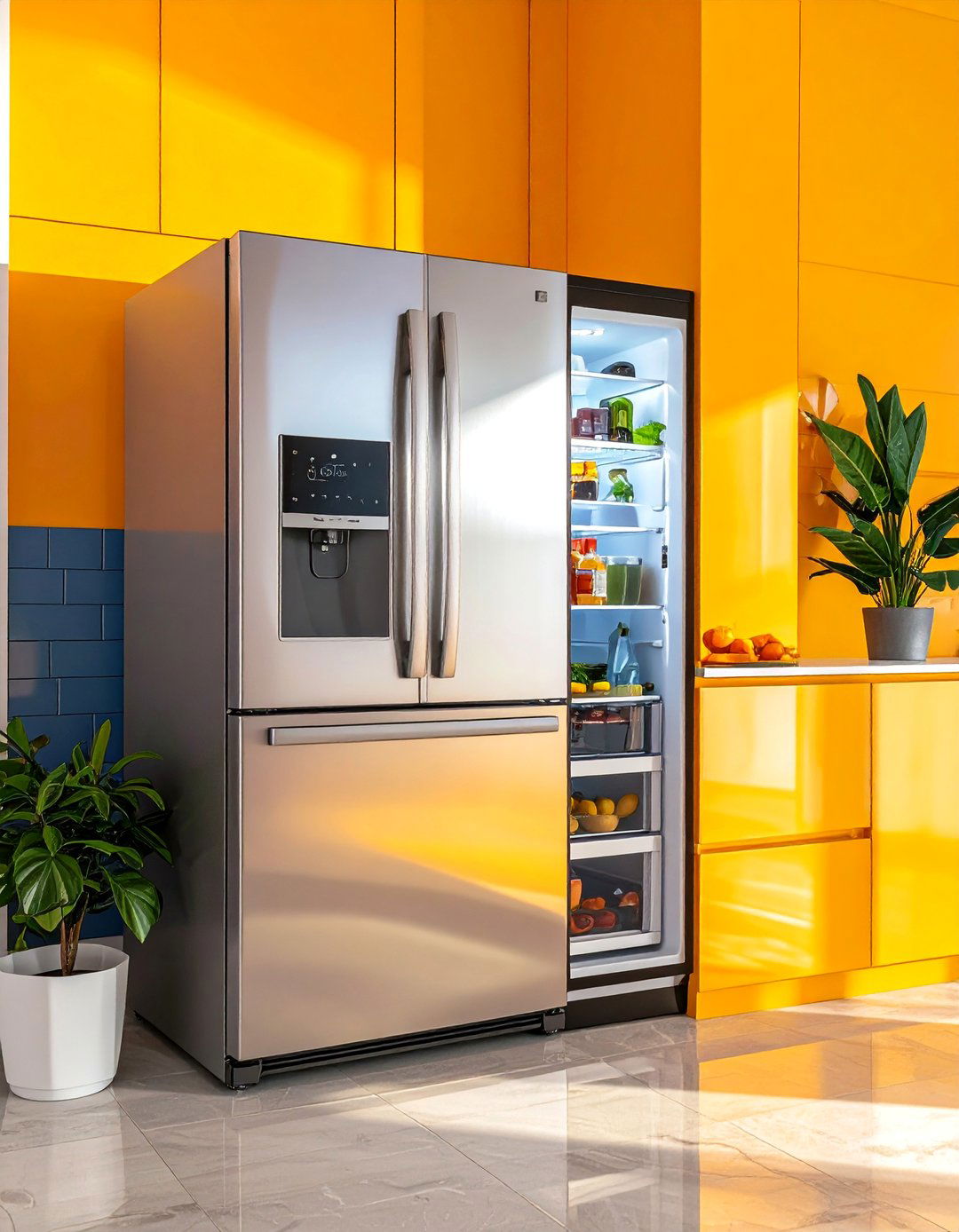 Smart Refrigerator Integration - 40 Modern Kitchen Ideas for a Sleek and Functional Space