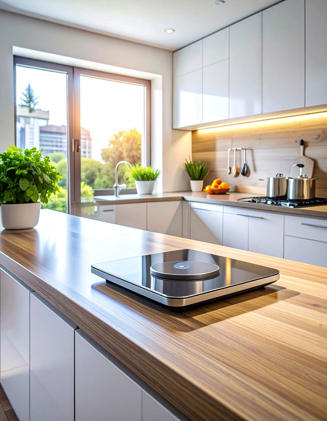 Smart Scale Integration - 40 Modern Kitchen Ideas for a Sleek and Functional Space