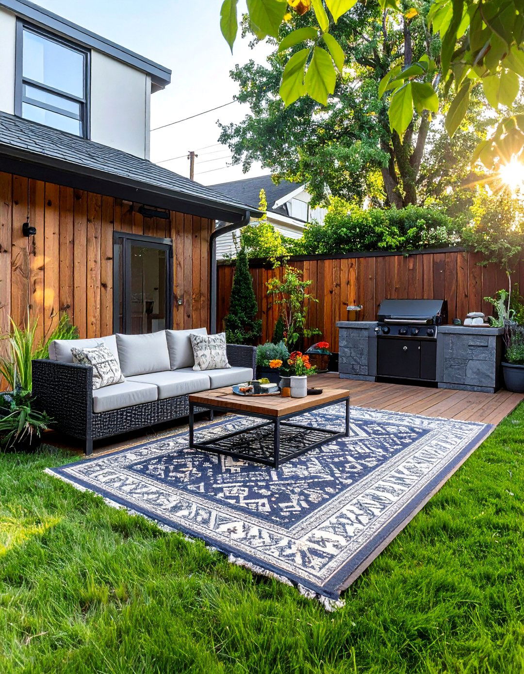 Smart Small Patio Zoning with Furniture - 40 Small Patio Ideas to Maximize Your Outdoor Space