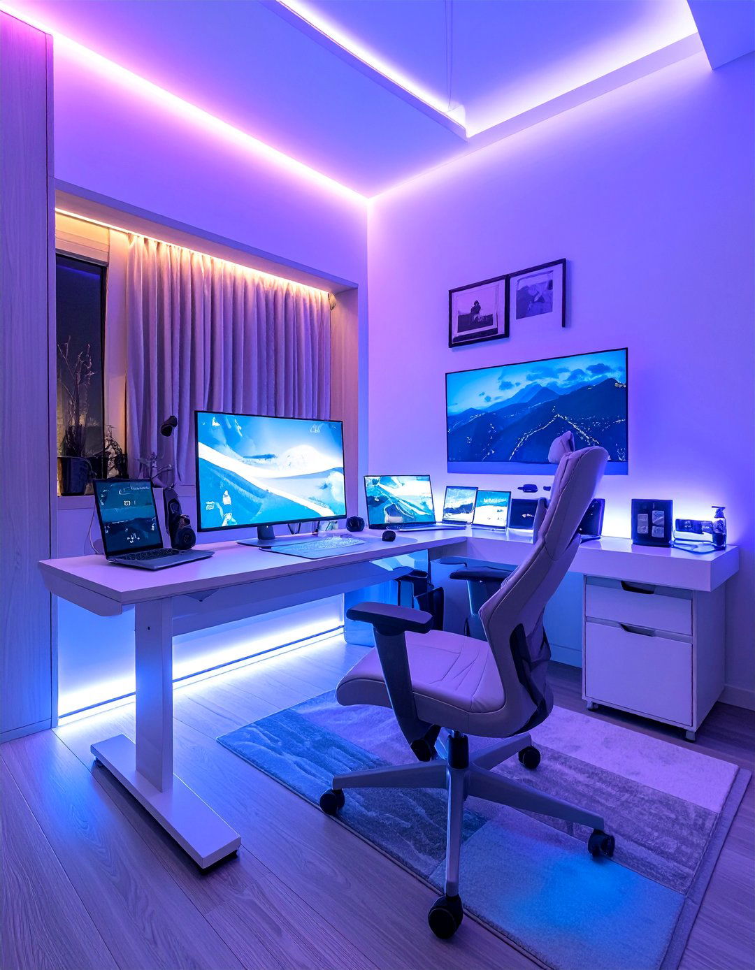 Smart Technology Home Office Setup - 40 Modern Home Office Ideas for a Productive Workspace