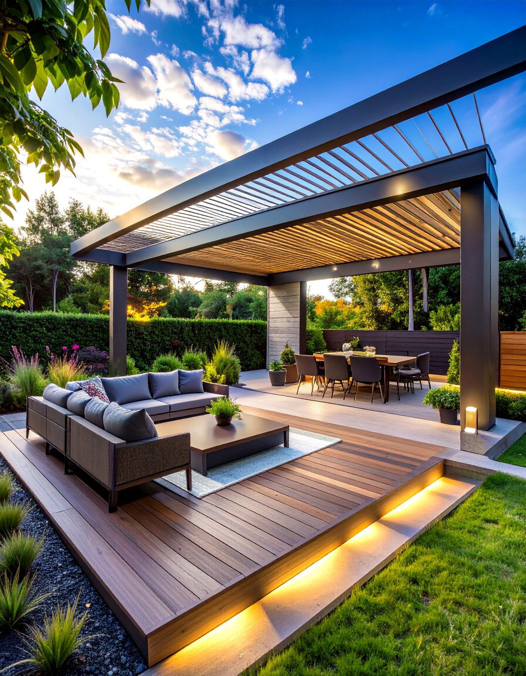 Smart Technology Integrated Deck and Patio - 30 Deck and Patio Combination Ideas for Outdoor Living