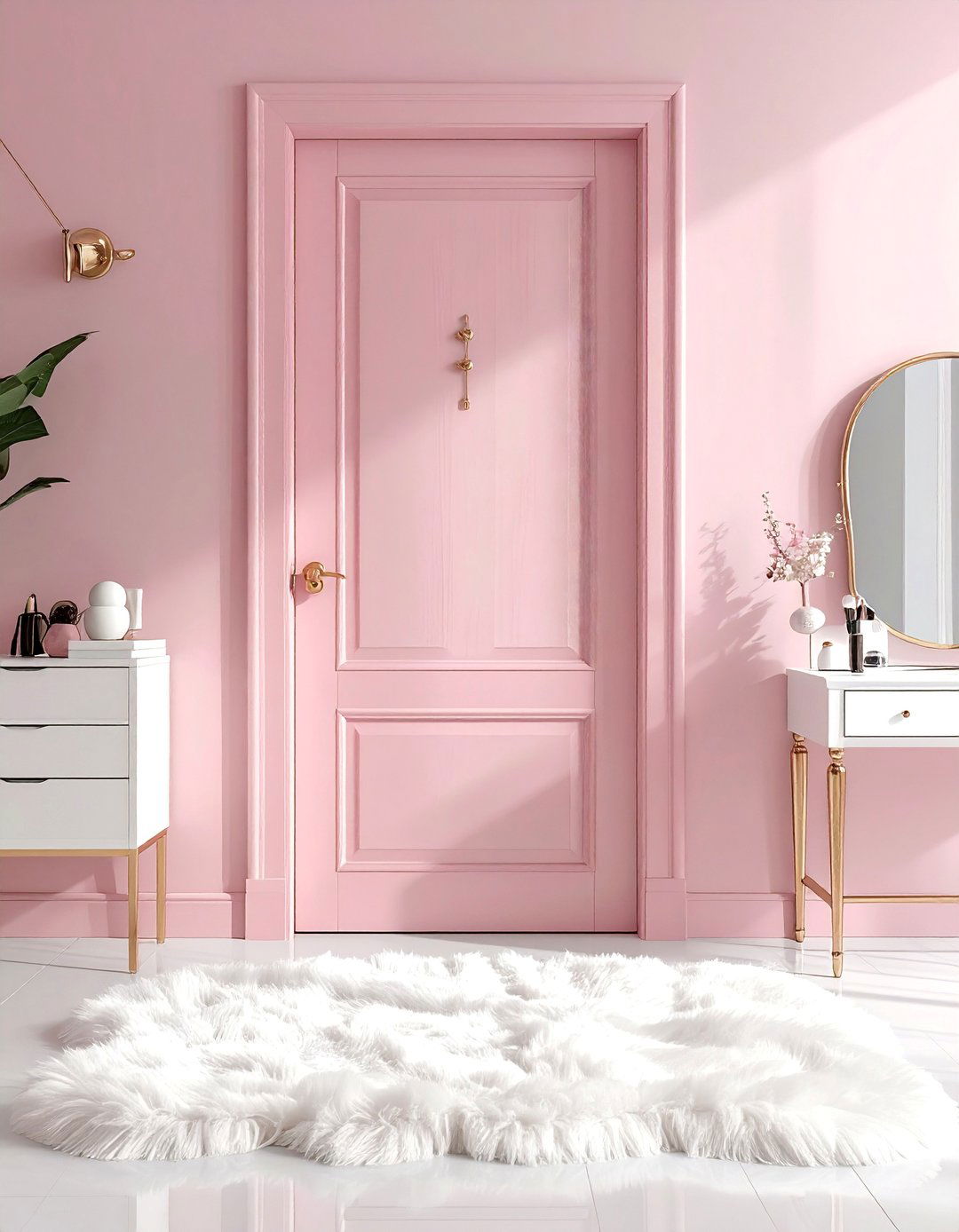Soft Dusty Pink Interior Door Color - 25 Interior Door Color Ideas for a Fresh Home Look
