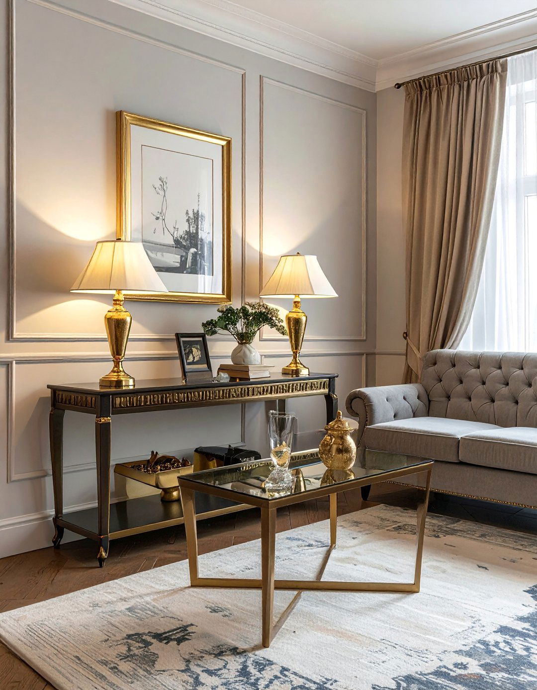 Soft Gold and Brass Accents - 40 French Country Living Room Ideas for a Cozy Space