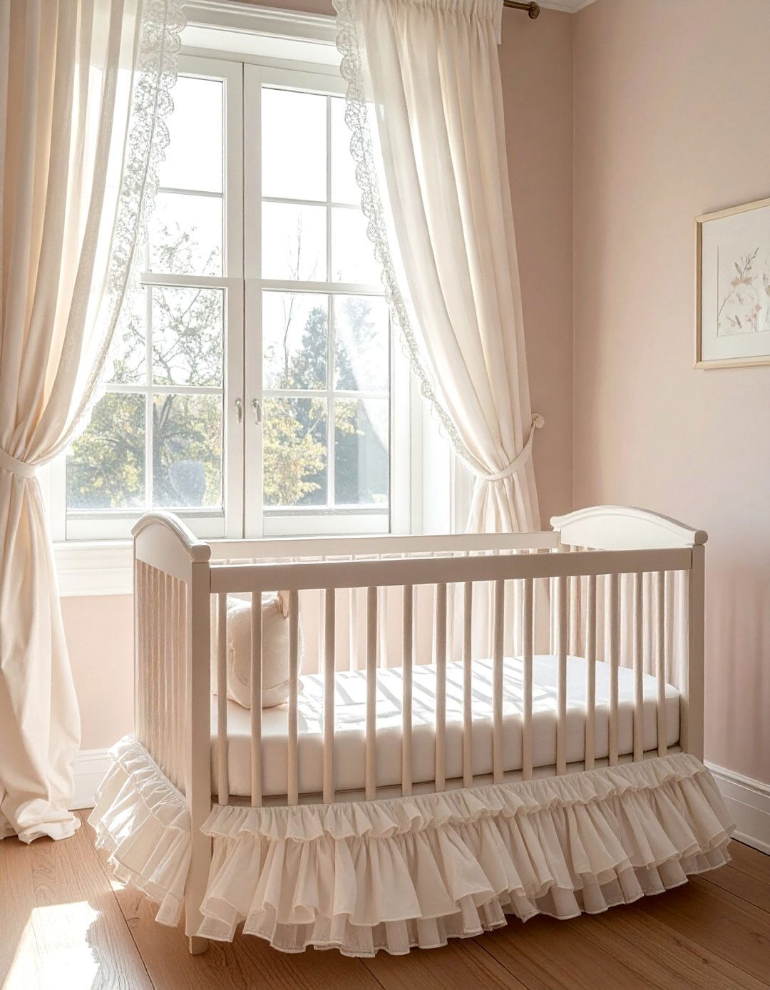 Soft Lace and Ruffle Details - 25 Vintage Nursery Ideas for a Timeless Baby Room