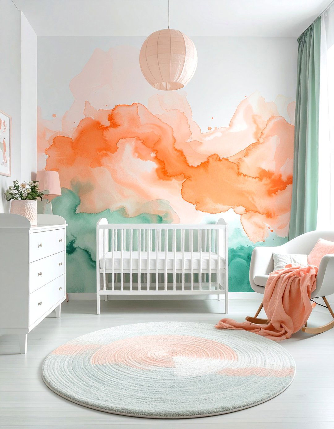 Soft Watercolor Baby Girl Nursery - 25 Baby Girl Nursery Ideas for a Dreamy Space