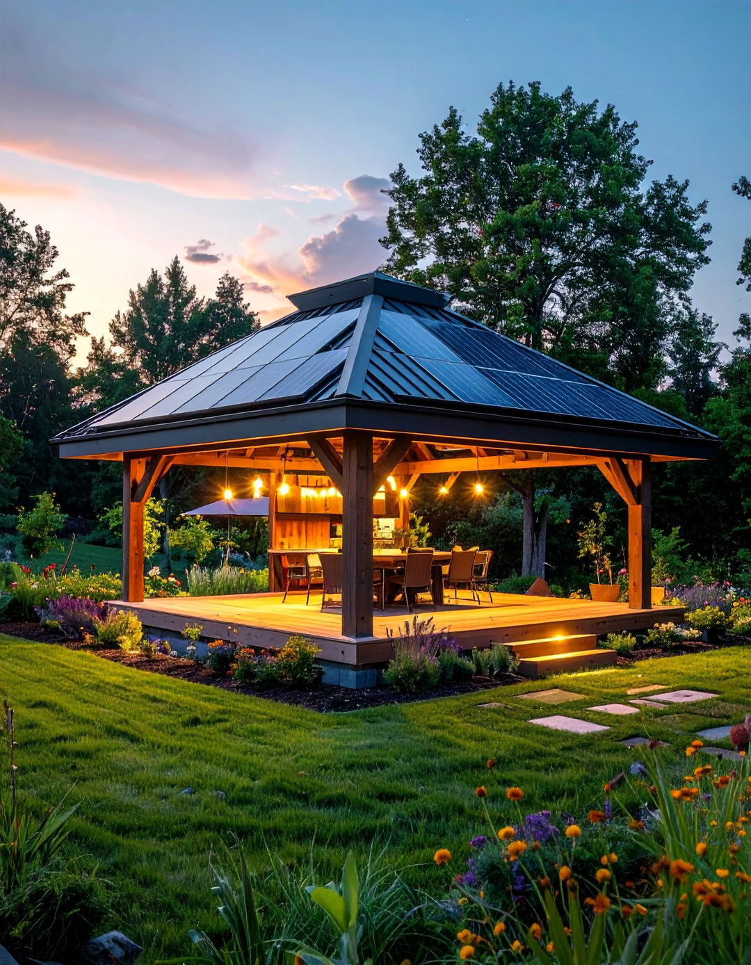 Solar Powered Gazebo Features - 40 Gazebo Design Ideas for a Beautiful Outdoor Space