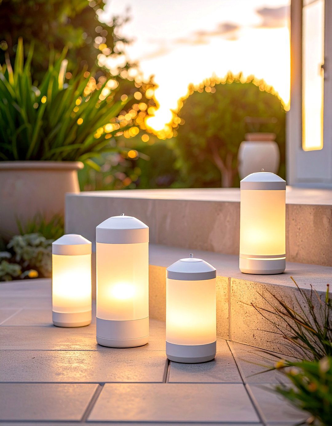 Solar Powered Lanterns for a Small Patio - 40 Small Patio Ideas to Maximize Your Outdoor Space