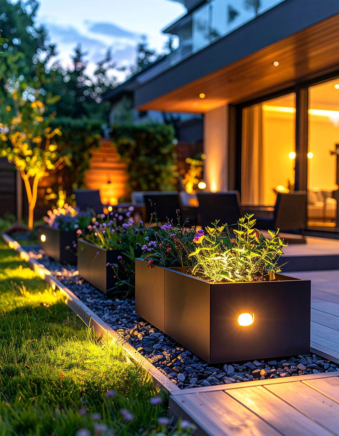 Solar Powered Pathway Lights - 40 Small Patio Ideas on a Budget for Cozy Outdoor Living