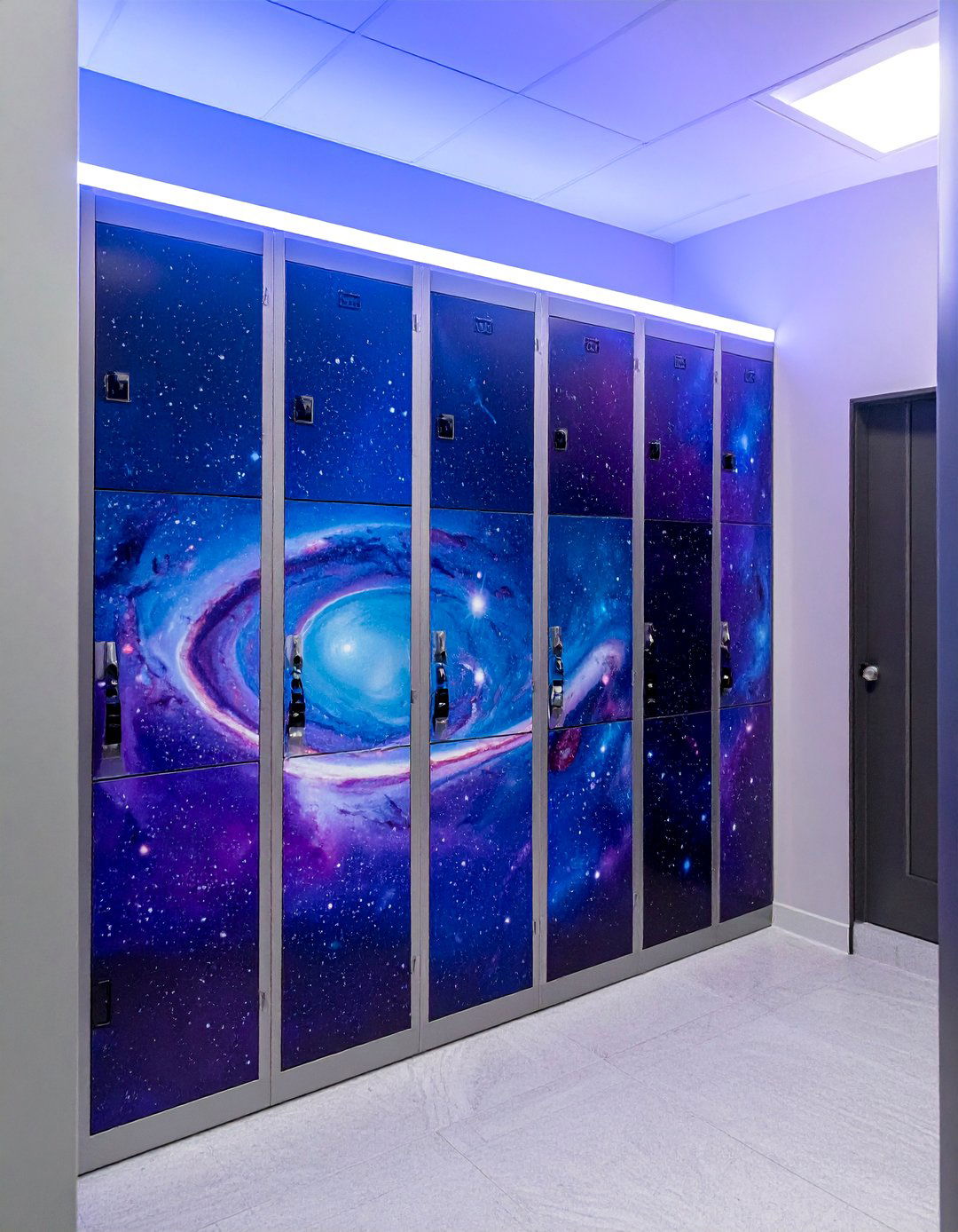 Space Galaxy Adventure Theme - 30 Locker Decor Ideas for Stylish and Functional Spaces