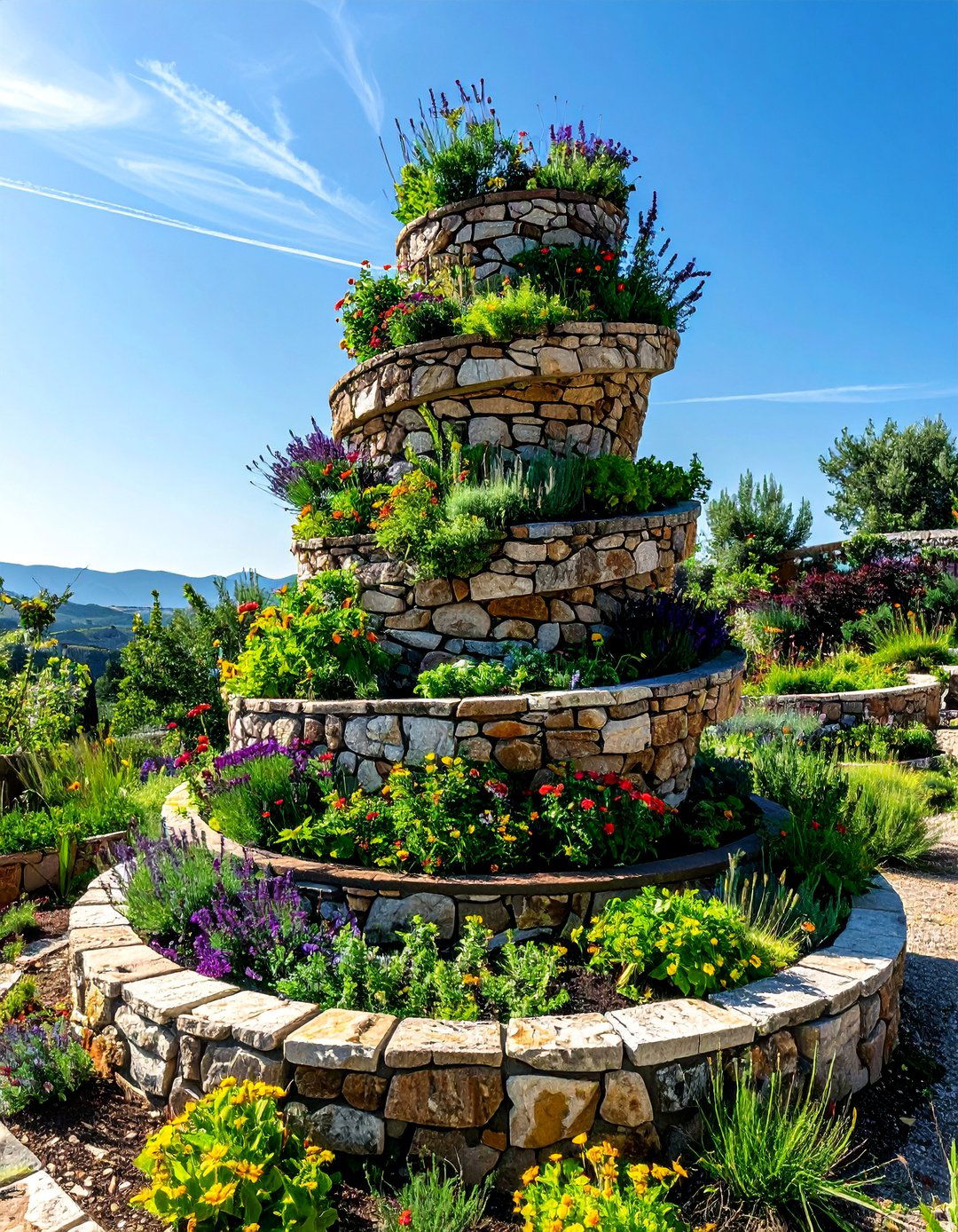 Spiral Herb Garden Towers - 40 Raised Garden Bed Ideas for Your Vegetable Garden