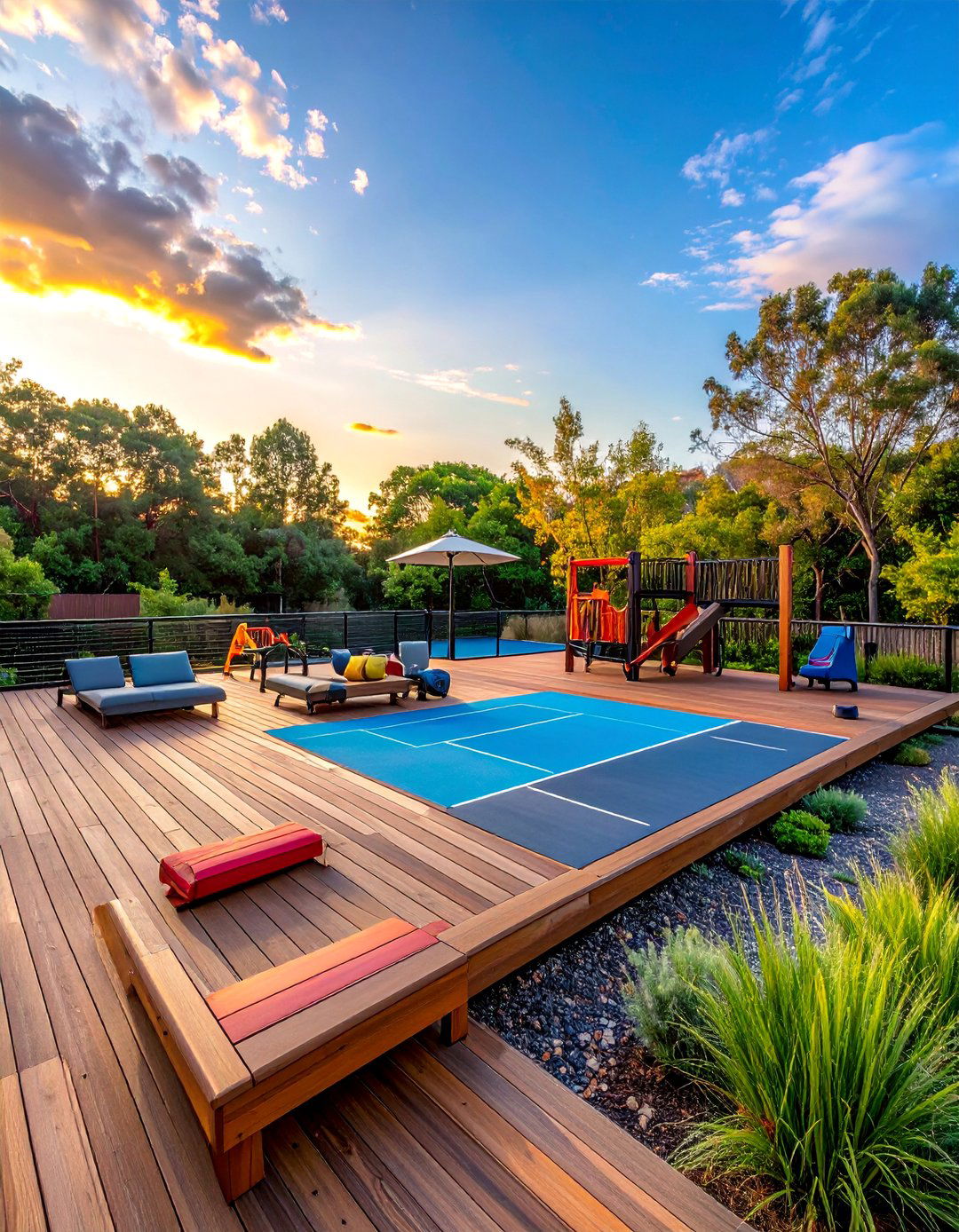 Sports and Recreation Deck - 30 Patio Deck Ideas to Elevate Your Outdoor Living
