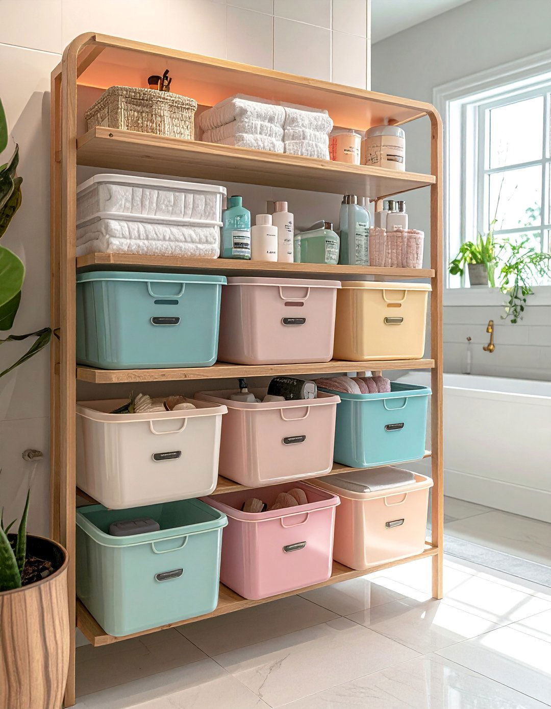 Stackable Storage Bins - 40 Bathroom Organization Ideas for Clutter-Free