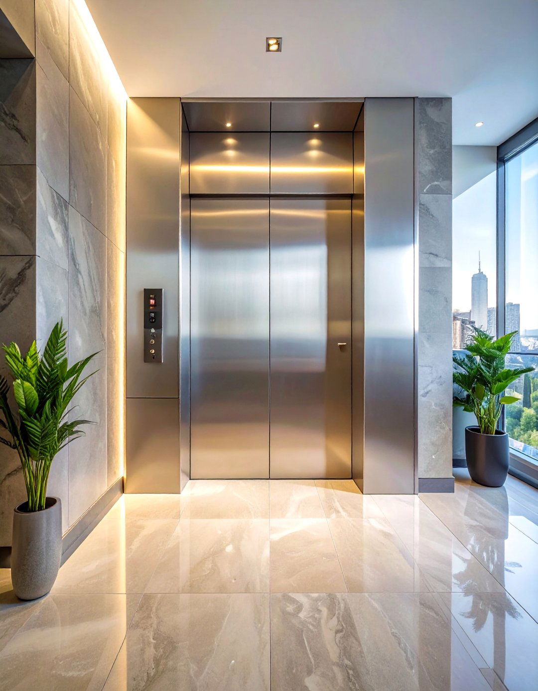 Stainless Steel Modern - 25 Elevator Design Ideas for Modern Homes