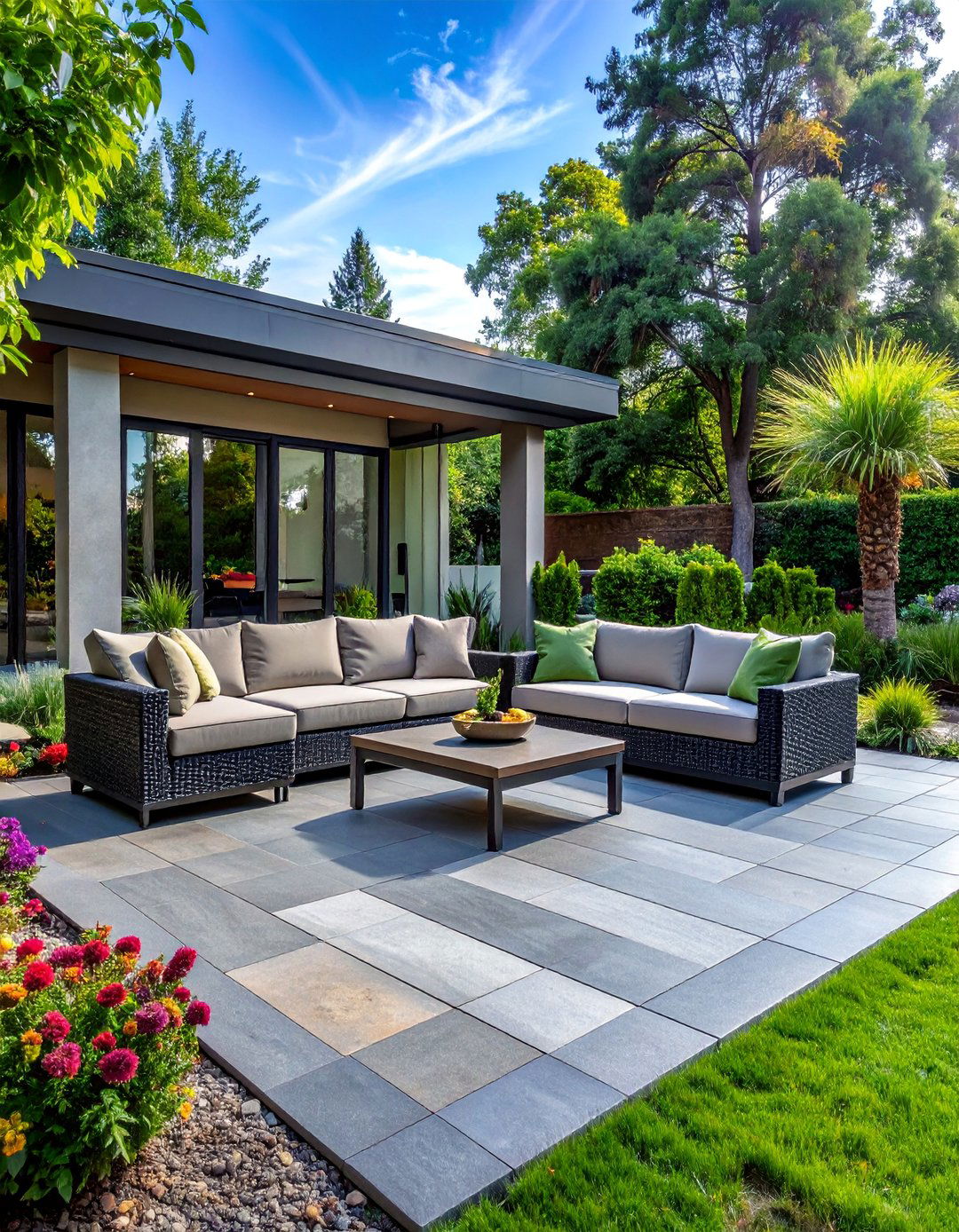 Stamped Concrete Paver Patio - 40 Beautiful Paver Patio Ideas for Outdoor Living