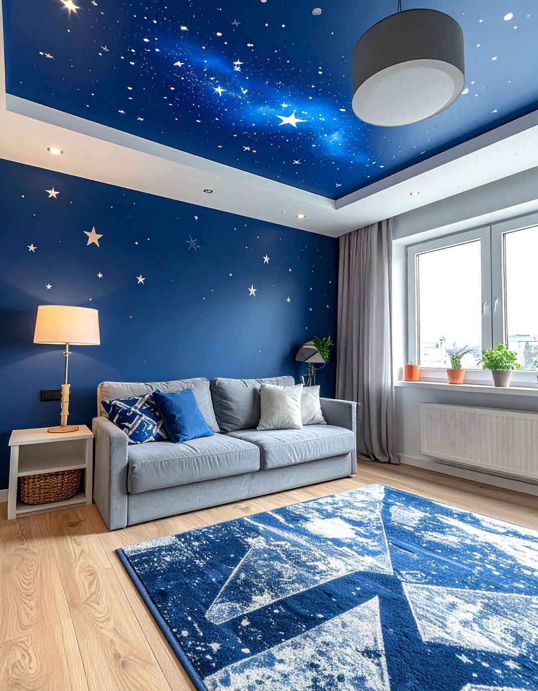 Starry Night Sky Ceiling Game Room Paint - 20 Game Room Paint Ideas for a Fun and Vibrant Space