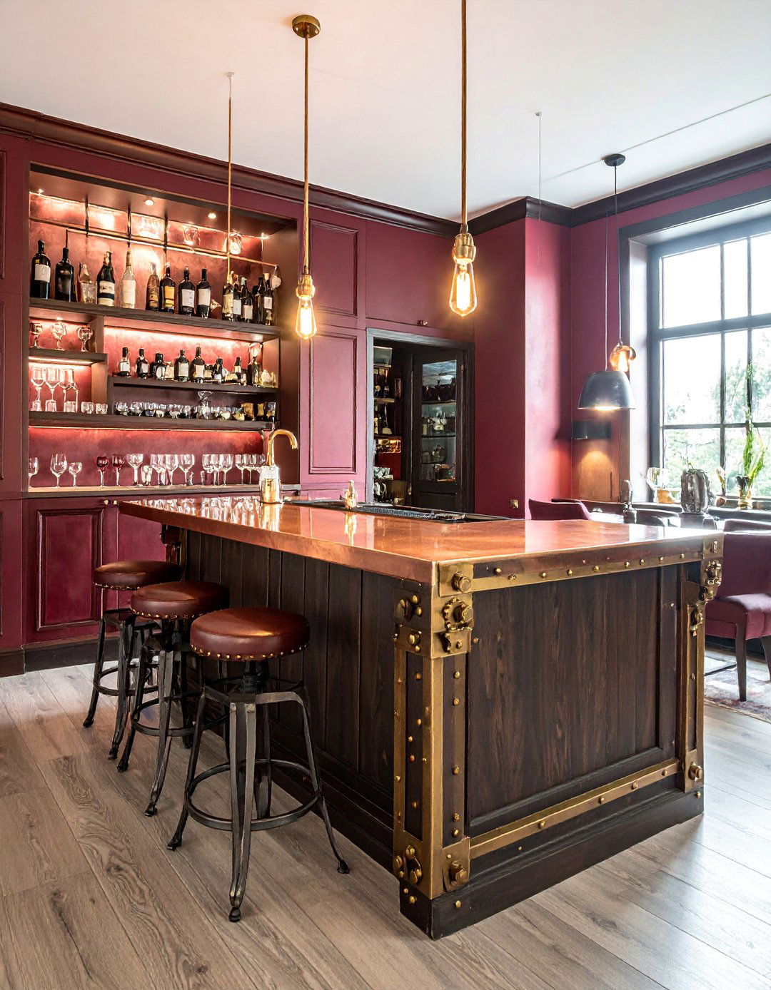 Steampunk Dining Room Wine Bar - 25 Unique Steampunk Interior Design Ideas for Your Home