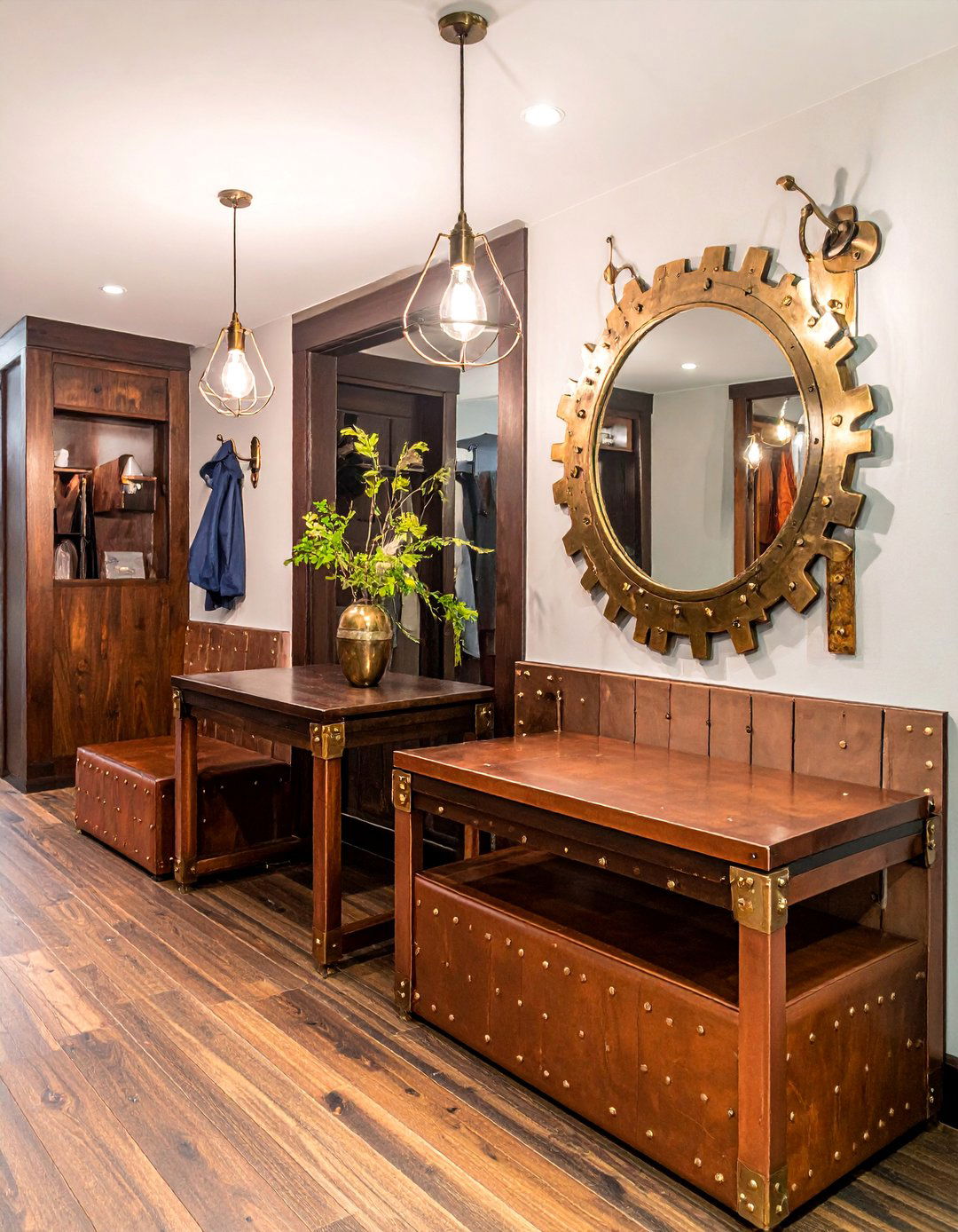 Steampunk Entryway Command Station - 25 Unique Steampunk Interior Design Ideas for Your Home