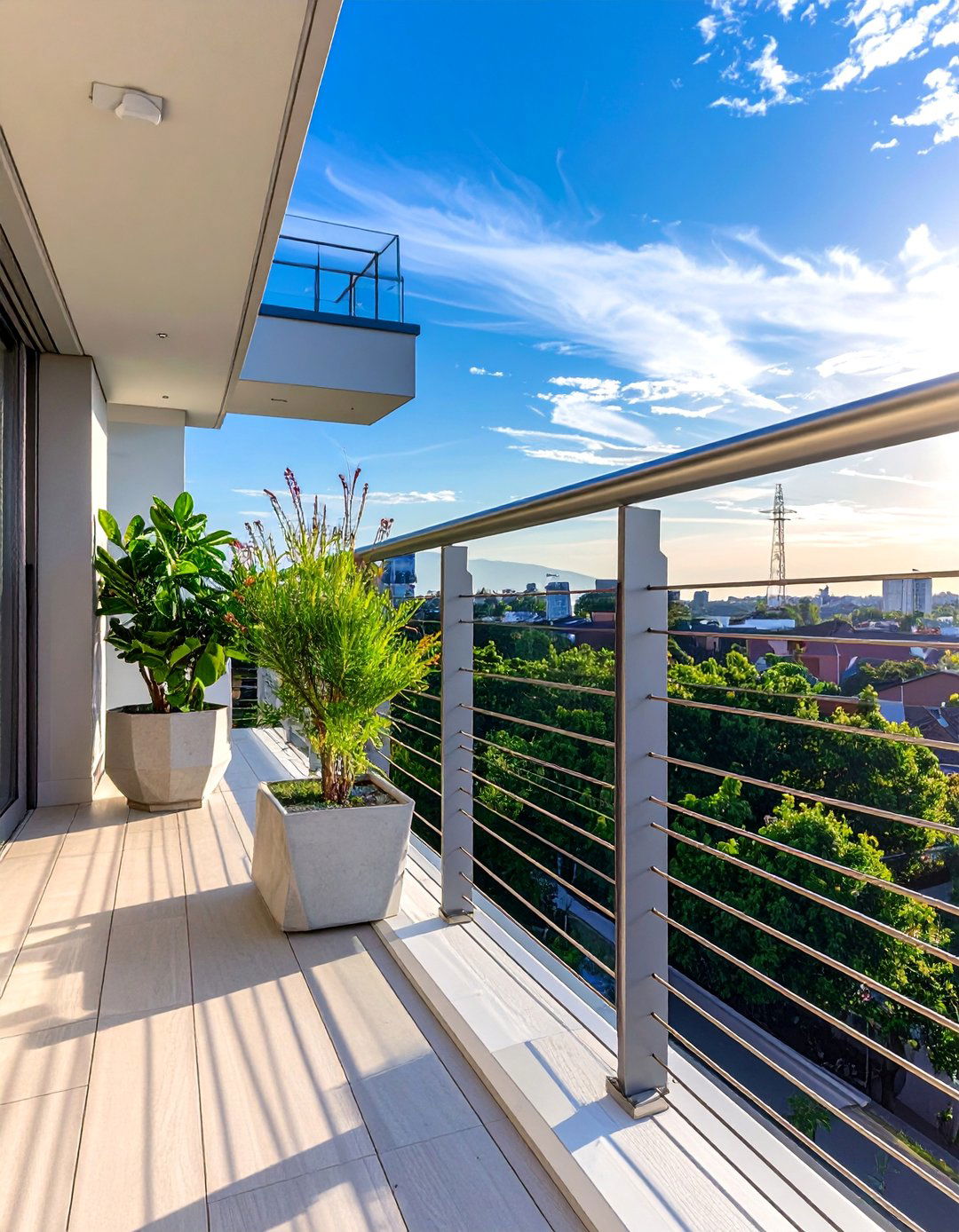 Steel Cable Railing System - 20 Second Story Balcony Ideas for Stunning Views