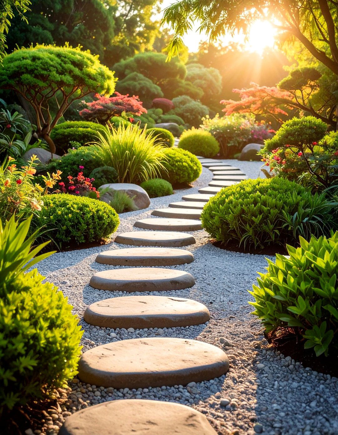 Stepping Stone Meditation Pathway - 25 Zen Garden Ideas for a Peaceful Backyard Retreat