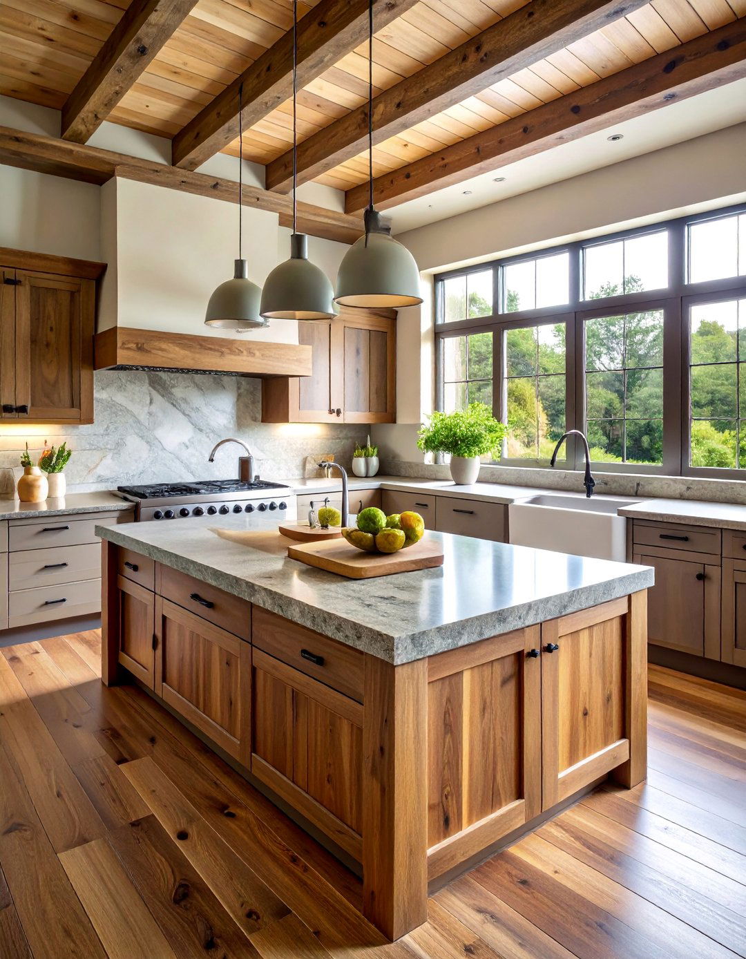 Stone Countertop Integration - 20 Primitive Kitchen Ideas for a Rustic and Cozy Feel